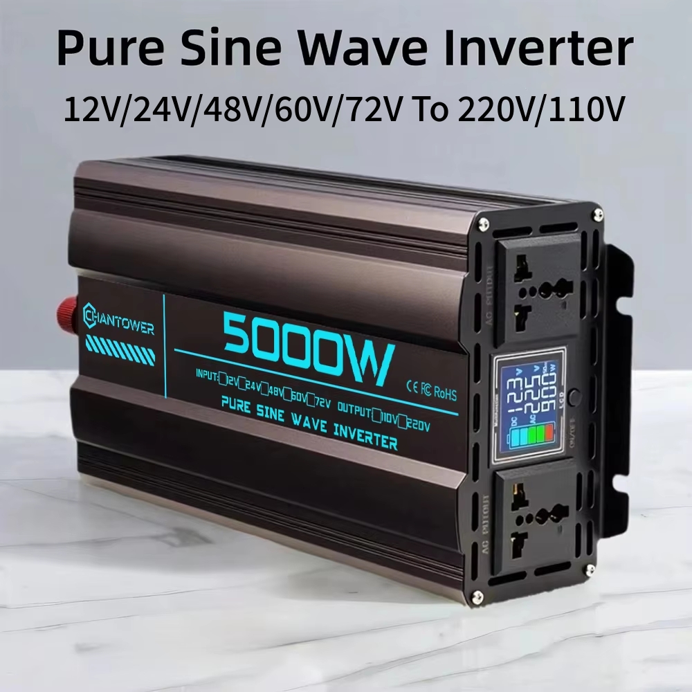 Pure Sine Wave Inverter 5000W 48V 220V - 순수 사인파 인버터 DC 12V/24V/48V/60V/72V에서 AC