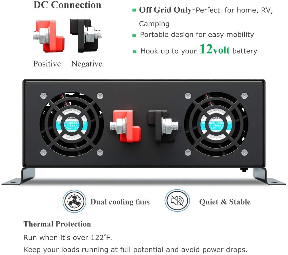오프 그리드 순수 사인파 태양광 인버터 5000W 12 - Pure Sine Wave Inverter 5000W 48V 220V 리뷰 및 가격