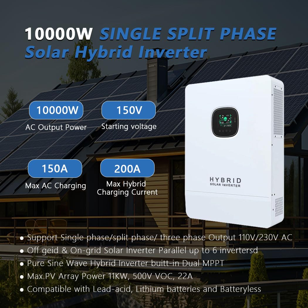 Y&H 10KW 하이브리드 태양광 인버터 48V 110 - Split Phase Inverter 10Kw 110V 220V 리뷰 및 가격